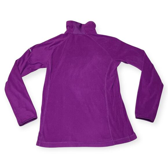 Columbia Purple Fleece Pullover Jacket Half Zip Long Sleeve Winter Size Medium - Picture 8 of 8
